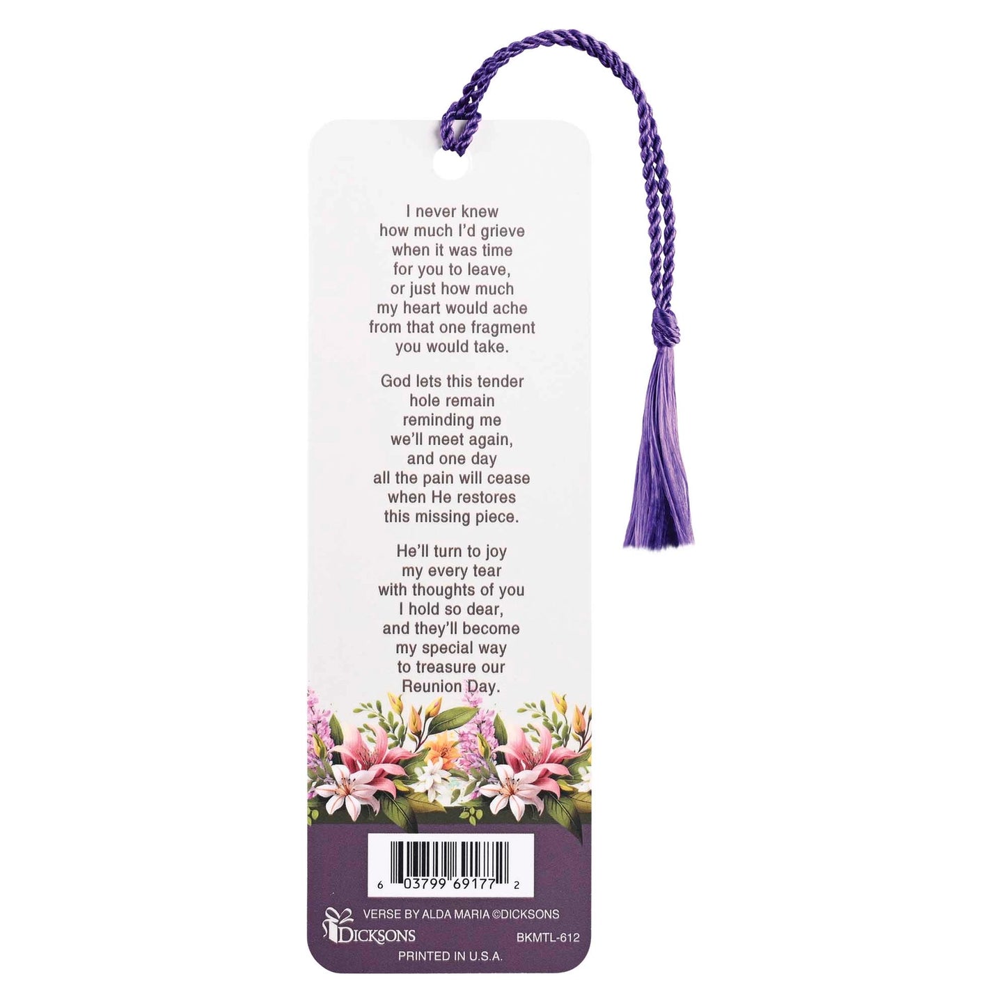 The Reunion Heart Bookmark - Floral