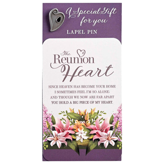 The Reunion Heart lapel pin