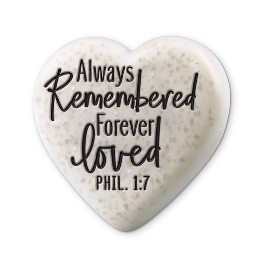 Heart Stone "Always Remembered, Forever Loved"