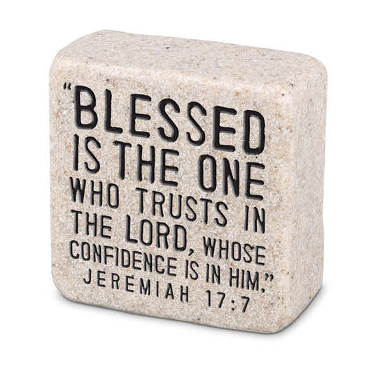 Scripture Stone "Blessed is the one who trusts in the Lord"